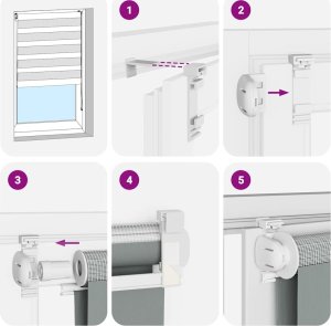 vidaXL Roleta plisowana jasnoszara 95x200 cm Szerokość tkaniny 94,4 cm 6