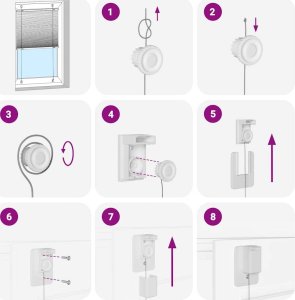 vidaXL Roleta plisowana różowa 105x100 cm Szerokość tkaniny 104,4 cm 6