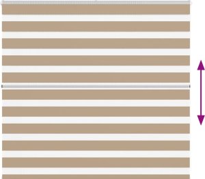 vidaXL Roleta zebra, 155x100 cm, szerokość tkaniny 150,9 cm, poliester 5