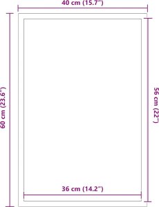 vidaXL Wycieraczka, czarna, 40 x 60 cm 7