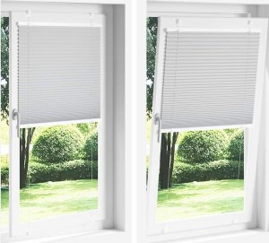 vidaXL Roleta plisowana biała 90x200 cm Szerokość tkaniny 89,4 cm 8