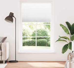 vidaXL Roleta plisowana biała 115x200 cm Szerokość tkaniny 114,4 cm 2