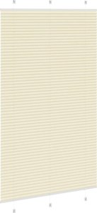 vidaXL Roleta plisowana kremowa 120x200 cm Szerokość tkaniny 119,4cm 4