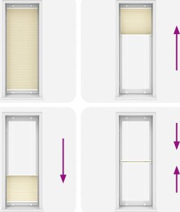 vidaXL Roleta plisowana kremowa 75x200 cm Szerokość tkaniny 74,4 cm 5