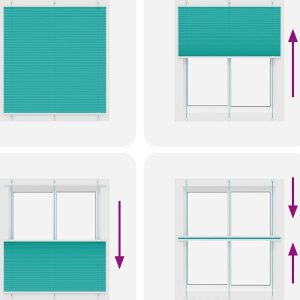 vidaXL Roleta plisowana Zielony Benzyna 115x150cm Szerokość tkaniny 5
