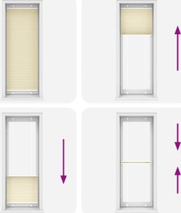 vidaXL Roleta plisowana kremowa 70x200 cm Szerokość tkaniny 69,4 cm 5