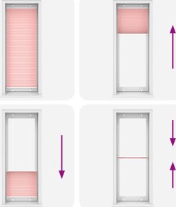 vidaXL Roleta plisowana różowa 80x200 cm Szerokość tkaniny 79,4 cm 8
