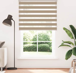 vidaXL Roleta zebra, 145x200 cm, szerokość tkaniny 140,9 cm, poliester 2