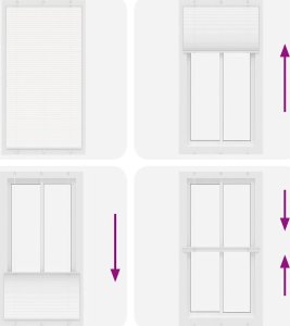 vidaXL Roleta plisowana biała 110x200 cm Szerokość tkaniny 109,4 cm 7