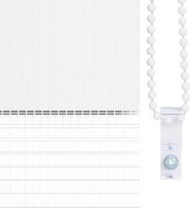 vidaXL Roleta zebra, biała, szerokość tkaniny 120,9 cm, poliester 9