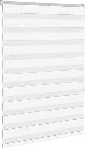 vidaXL Roleta zebra, biała, szerokość tkaniny 95,9 cm, poliester 3