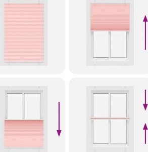 vidaXL Roleta plisowana różowa 100x150 cm Szerokość tkaniny 99,4 cm 7