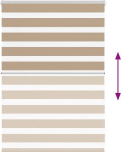 vidaXL Roleta zebra, 95x100 cm, szerokość tkaniny 90,9 cm, poliester 5