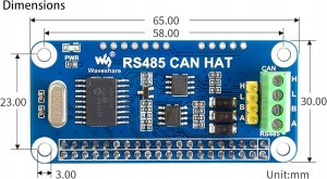 Raspberry Pi RS485 CAN HAT - nakładka dla Raspberry Pi - Waveshare 14882 8