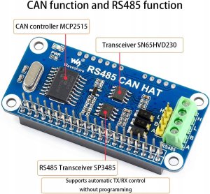 Raspberry Pi RS485 CAN HAT - nakładka dla Raspberry Pi - Waveshare 14882 9
