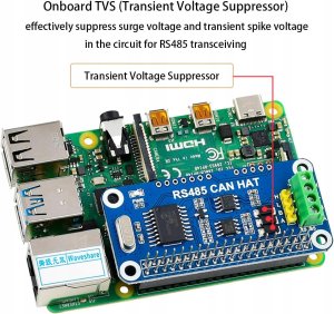 Raspberry Pi RS485 CAN HAT - nakładka dla Raspberry Pi - Waveshare 14882 10
