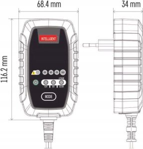 Car battery charger 6/12V 0.8A 1.2-30Ah 19