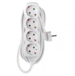 Power Strip SCHUKO - 4 sockets, 5.0m, 1,5mm2 3