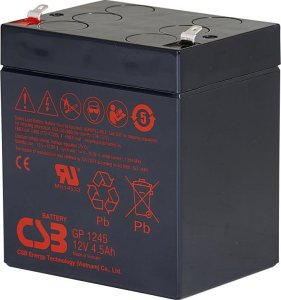 Lead acid battery 12V 4.5Ah Pb AGM VRLA CSB 1