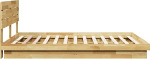 vidaXL Rama łóżka z zagłówkiem bez materaca 150x200 cm lite drewno dąb 7