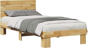 vidaXL Rama łóżka z zagłówkiem bez materaca 90x190 cm lite drewno dąb 5