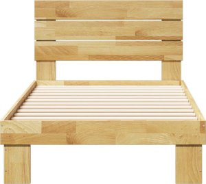 vidaXL Rama łóżka z zagłówkiem bez materaca 90x190 cm lite drewno dąb 6
