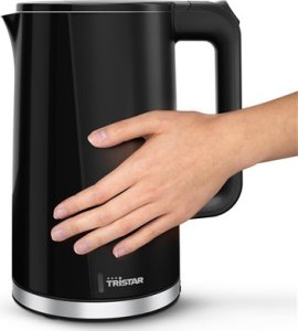 Tristar Double Walled Kettle | WK-3407 | Electric | 2200 W | 1.7 L | Plastic | 360° rotational base | Black 3