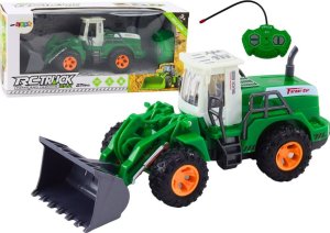 Koparka Ładowarka R/C Zdalnie Sterowana Unoszone Ramie Zielona LEAN Toys 1