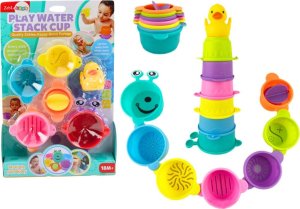 Zabawki Do Kąpieli Kubeczki Z Otworami Kaczka 8 El LEAN Toys 1
