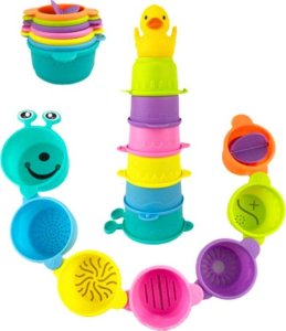 Zabawki Do Kąpieli Kubeczki Z Otworami Kaczka 8 El LEAN Toys 2