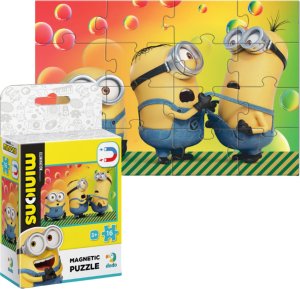 MAGNETYCZNE PUZZLE "MINIONKI" 16 ELEMENTÓW KOLOROWEJ UKŁADANKI DLA DZIECI 3
