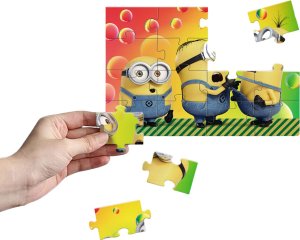 MAGNETYCZNE PUZZLE "MINIONKI" 16 ELEMENTÓW KOLOROWEJ UKŁADANKI DLA DZIECI 4
