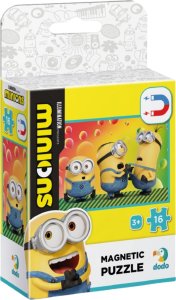 MAGNETYCZNE PUZZLE "MINIONKI" 16 ELEMENTÓW KOLOROWEJ UKŁADANKI DLA DZIECI 6