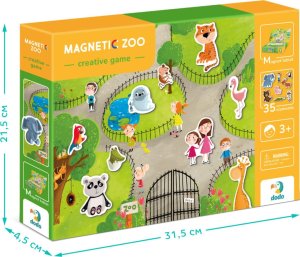 GRA MAGNETYCZNA "ZOO" MEGA ZESTAW Z TABLICĄ MAGNETYCZNĄ 35 MAGNESÓW 8