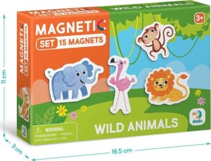 ZESTAW MAGNESÓW DZIKIE ZWIERZĘTA 15 ELEMENTÓW KOLOROWYCH UROCZYCH MAGNESÓW 4
