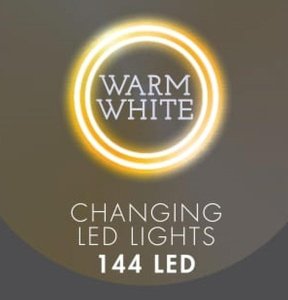 Lampki choinkowe Christmas decoration LAMPKI CHOINKOWE KURTYNA ŚWIETLNA ZEW/WEW 144 LED 120X120CM Z PILOTEM CIEPŁY BIAŁY 11