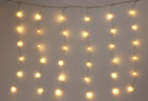 Lampki choinkowe Christmas decoration LAMPKI CHOINKOWE KURTYNA ŚWIETLNA ZEW/WEW 144 LED 120X120CM Z PILOTEM CIEPŁY BIAŁY 5