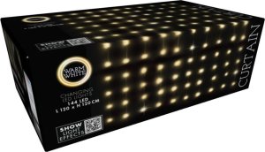 Lampki choinkowe Christmas decoration LAMPKI CHOINKOWE KURTYNA ŚWIETLNA ZEW/WEW 144 LED 120X120CM Z PILOTEM CIEPŁY BIAŁY 6