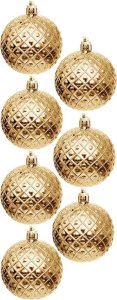 BOMBKA DEKORACYJNA PLASTIKOWA 6CM SET 35 SZT ZŁOTA 11
