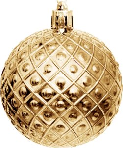 BOMBKA DEKORACYJNA PLASTIKOWA 6CM SET 35 SZT ZŁOTA 12