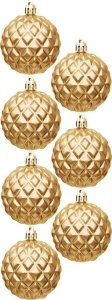 BOMBKA DEKORACYJNA PLASTIKOWA 6CM SET 35 SZT ZŁOTA 13