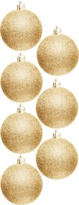 BOMBKA DEKORACYJNA PLASTIKOWA 6CM SET 35 SZT ZŁOTA 17
