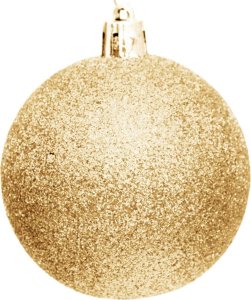 BOMBKA DEKORACYJNA PLASTIKOWA 6CM SET 35 SZT ZŁOTA 18