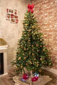 BOMBKA DEKORACYJNA PLASTIKOWA 6CM SET 35 SZT ZŁOTA 6