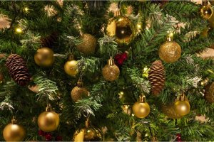 BOMBKA DEKORACYJNA PLASTIKOWA 6CM SET 35 SZT ZŁOTA 7