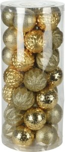 BOMBKA DEKORACYJNA PLASTIKOWA 6CM SET 35 SZT ZŁOTA 10