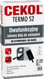 Dwufunkcyjny żelowy klej do ociepleń CEKOL TERMO S2 1