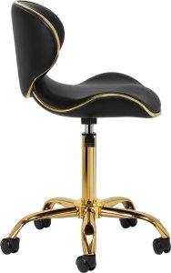 Gabbiano taboret kosmetyczny Q-4599G Złoto Czarny 2