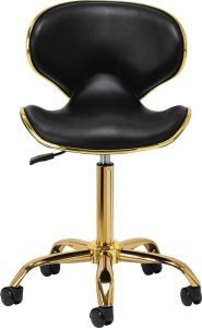 Gabbiano taboret kosmetyczny Q-4599G Złoto Czarny 3