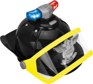 Hełm Policyjny Czarny Kask Z Efektami Dźwiękowymi I Świetlnymi Przyłbica 2